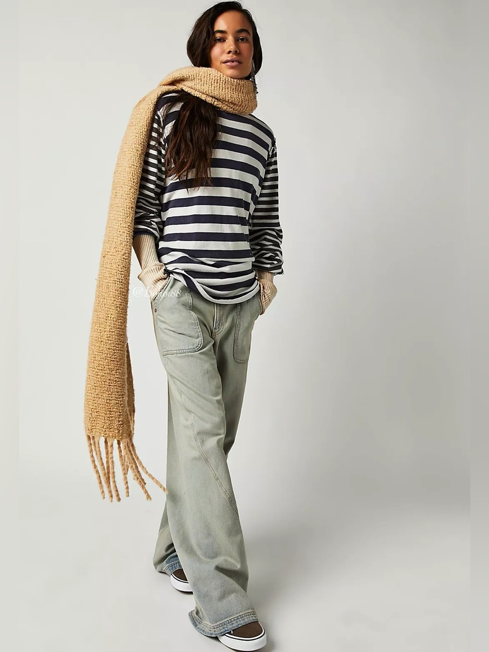 NWT Free People Sawyer Stripe Tee - Picture 12 of 13